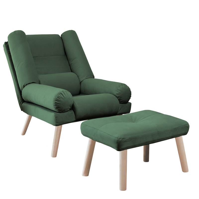 Upholstered Armchair, Green
