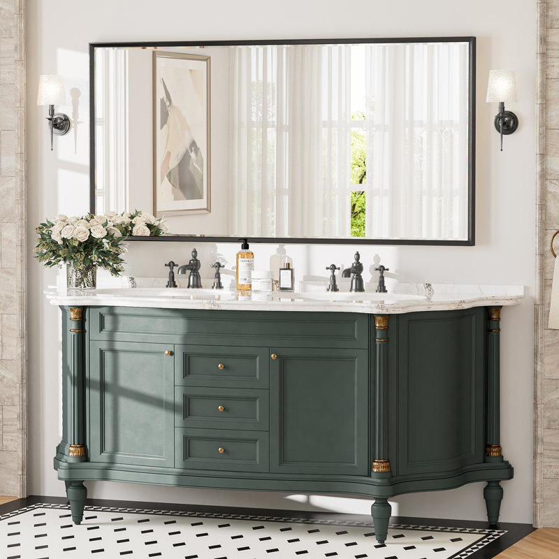 Miroir de salle de bain, Noir, 36''×72''