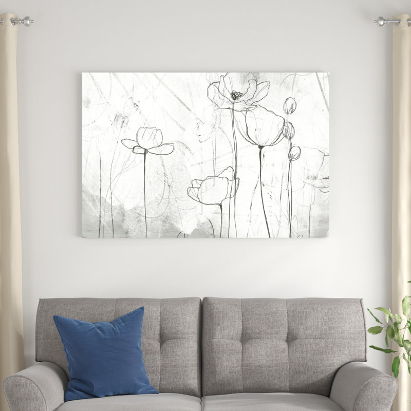 Poppy Sketches II, H 32 po x l 48 po x P 1,25 po