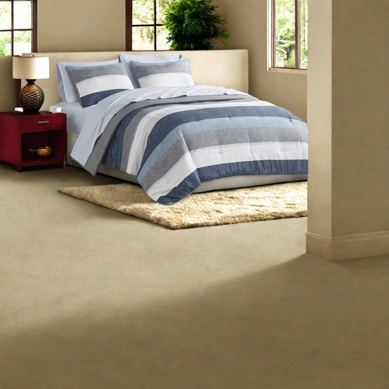 Modern Stripe Polyester Bedding Sets, Comforter And Sheets For Home