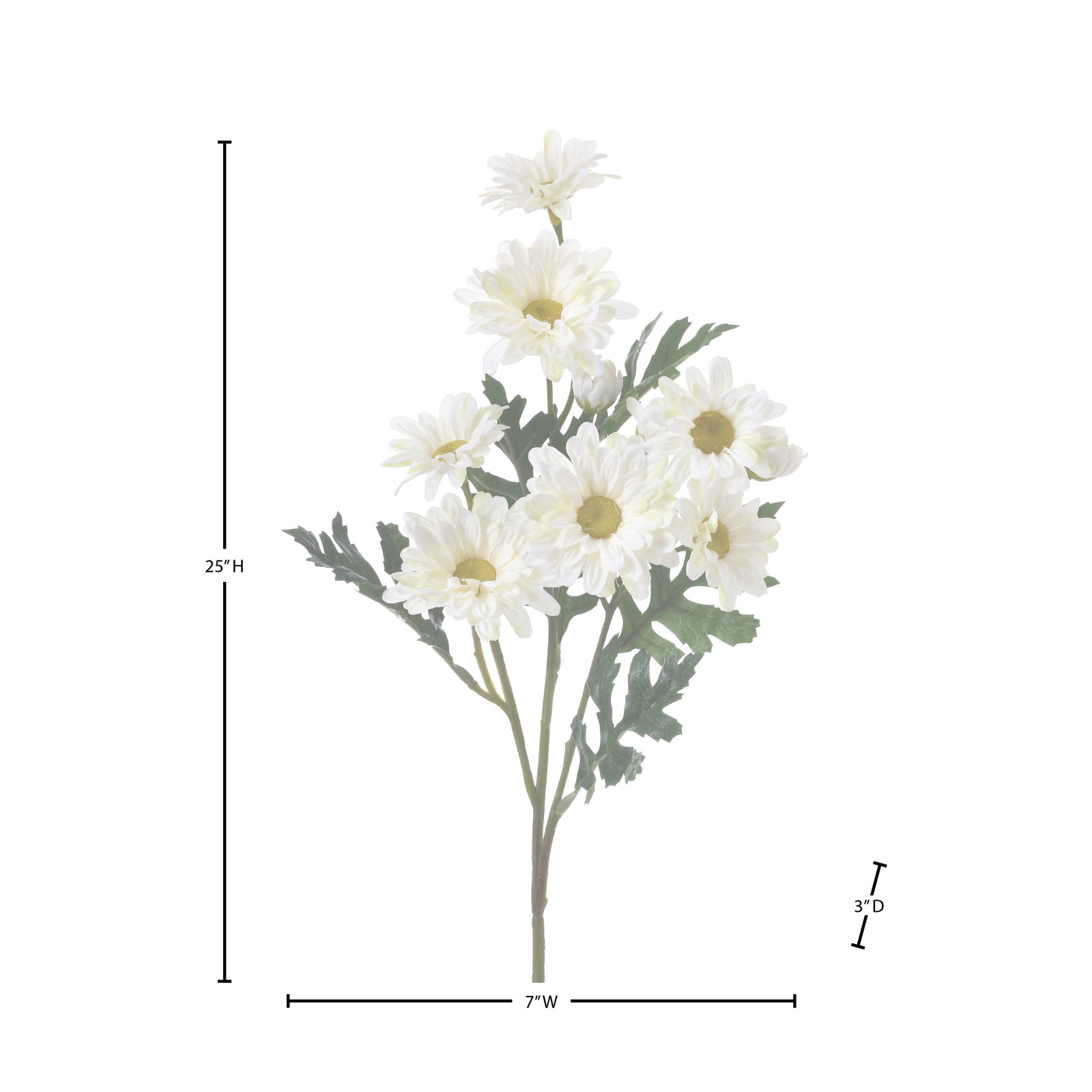 Daisy Floral Stems, White