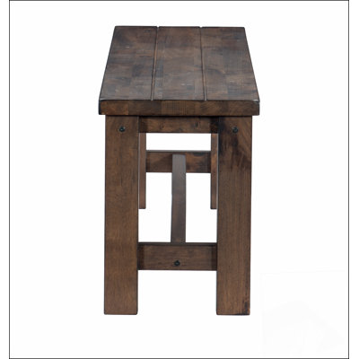 Classic Transitional Design Bench 1pc Solid Rubber Wood Dining Furniture Burnished  Finish
