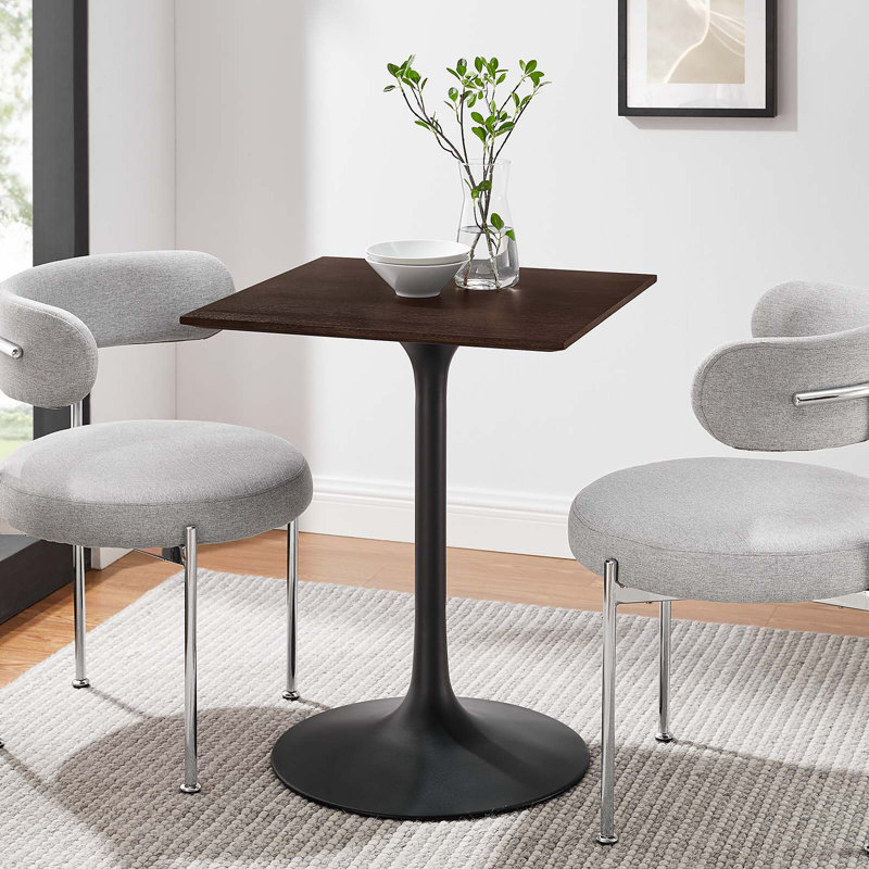 Lippa Square Wood Dining Table, Cherry Walnut, 24"L x 24"W