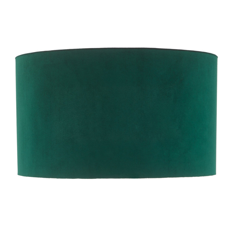 20cm H Velvet Drum Pendant Shade, Green
