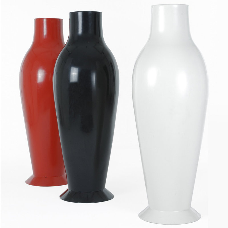 Misses Flower Power Floor Vase, Black