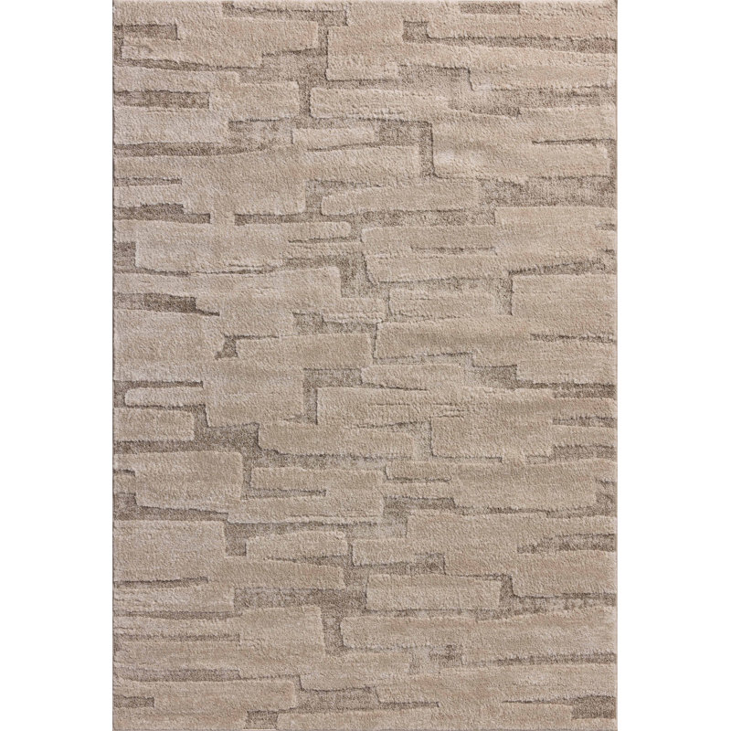 Tapis taupe / beige Amber Lewis x Loloi Monty, Rectangle 6 pi 7 po x 9 pi 3 po