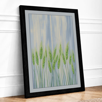 Weathered Wheat Rustic - Framed Print