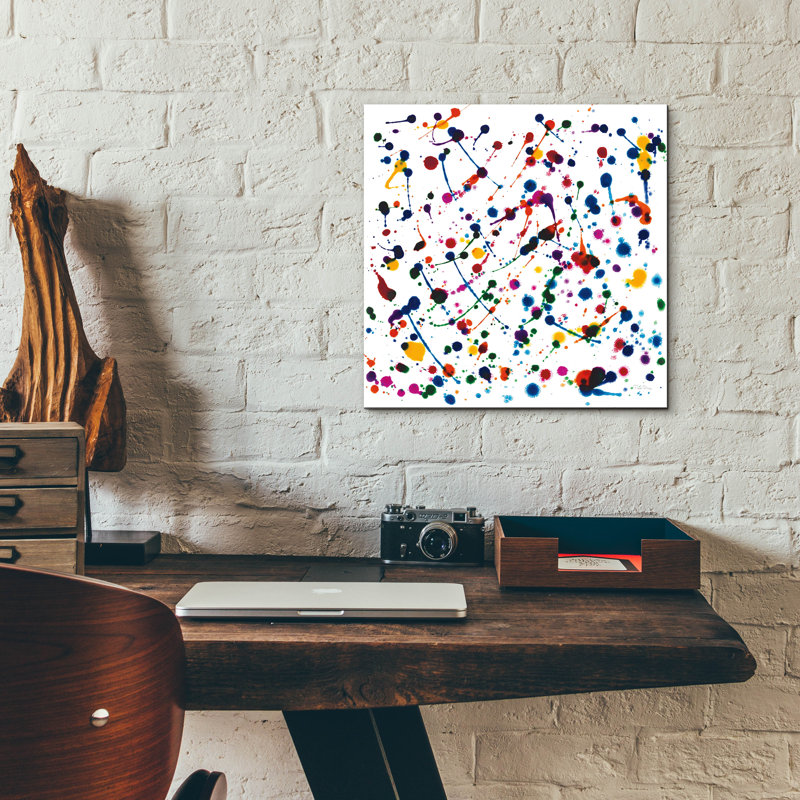 Art mural en verre Ivy Bronx «Party Lights» par Piper Rhue, 24 po x 24 po, H 12 po x l 12 po x P 0,13 po