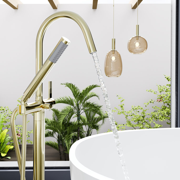 Modem Tub Filler with Diverter and Handshower