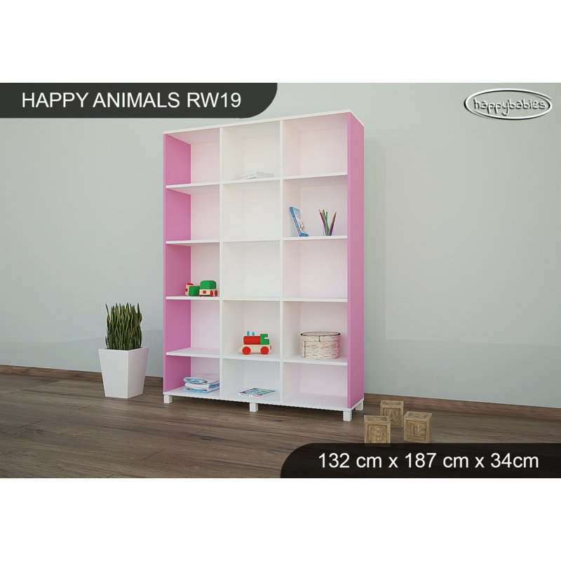 187cm H X 132cm W Kids Bookcase, Pink
