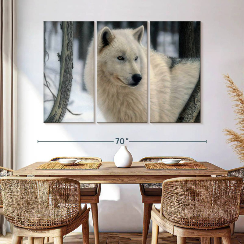 Brampt Arctic Prince Arctic Wolf, 42" H x 65" W
