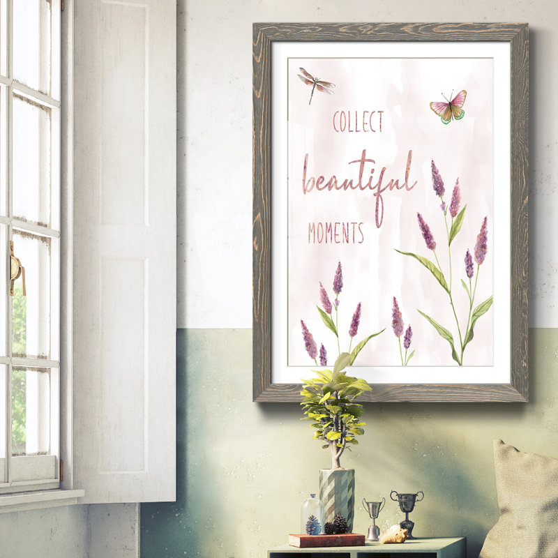 Collection «Beautiful Moments», impression d'art textuel sur papier encadré, H 37,5 po x l 27,5 po x P 1,5 po, Gris