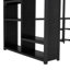 Structure de lit mezzanine grand format avec garde-robe intégrée, lit mezzanine en métal avec bureau et tablettes de rangement