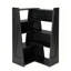 Bibliothèques extensibles avec rangement, petit support de maison moderne en bois aggloméré noir