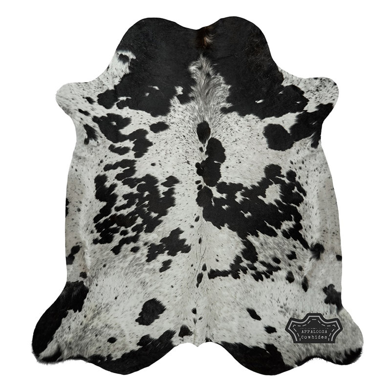 Black and White Genuine Cowhide Rug 5' x 7'