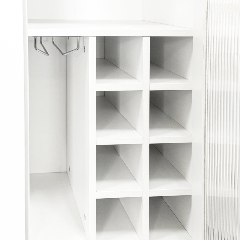 Armoire de rangement polyvalente, extensible, de rangement pour la cuisine, organisateur de garde-manger, portes en verre, panneau de particules et armoire de cuisine fonctionnelle,