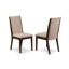 L'ensemble de mobilier de salle à manger 5 pièces comprend une table de salle à manger rectangulaire et 4 chaises Parson rembourrées en tissu brun clair en acajou-13240588-13286328-13240589