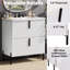 Meuble-lavabo de salle de bain de 76 cm (30 po) avec lavabo en céramique intégré, tiroir cannelé à fermeture amortie, espace d'extension, poignée de 14,7 cm (5,8 po), pied de 21 cm (8,27 po), blanc, style américain, glissières sous plan.