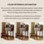 Coiffeuse vintage en noyer de 80 cm avec tabouret