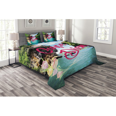 No Pattern Bedspread with Pillow Shams Included