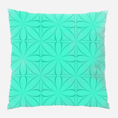 Coussin cyan