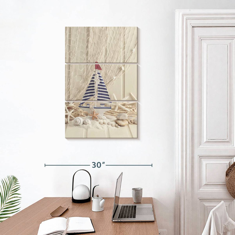 Aletra décor et voilier, H 32 po x l 20 po