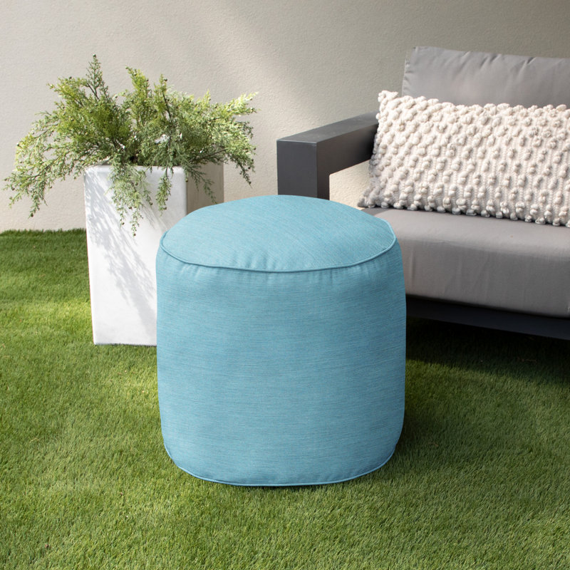 Repose-pieds extérieur rembourré Demi avec coussin Sunbrella®, Tissage uni Sunbrella® horizon coulé