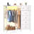  6 Drawer Dresser with Hanging Rack and Shoe Rack, Fabric Storage Dresser with Charging Station and LED Lights for Bedroom, Closet, Entryway-1228887845
