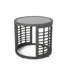 Table d'appoint exquise grise, P 18,11 po x l 16,28 po, table d'une hauteur de 11,66 lb, profondeur, largeur, lb, porte-gobelet-749093092