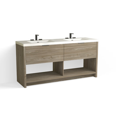 Vista 72" W Freestanding Double Bathroom Vanity