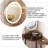 24.41"Simple brown mini dressing table with makeup mirror