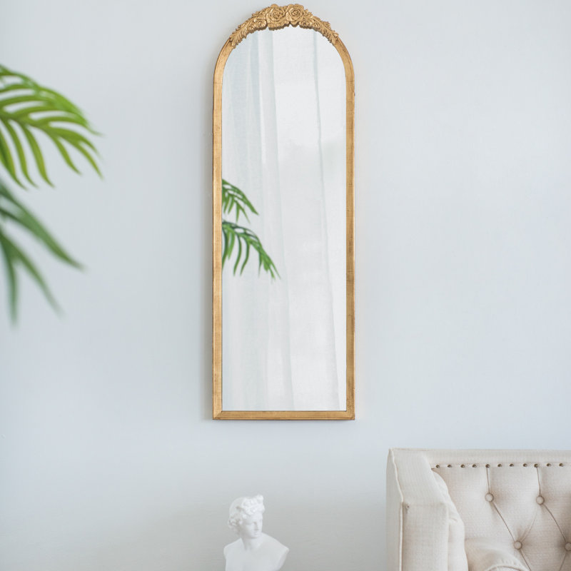 Miroir de plancher en bois 19 po x 56 po, miroir de maquillage complet pour salle de bain, salon, chambre à coucher
