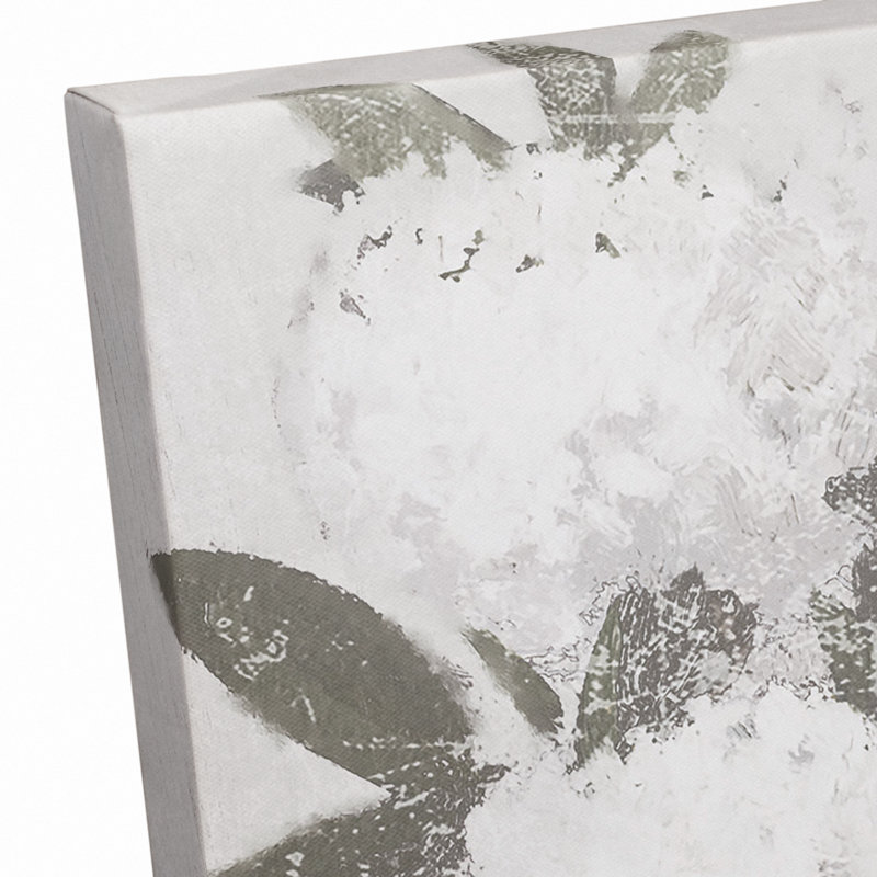 Gris hortensias délavés - impression sur toile tendue