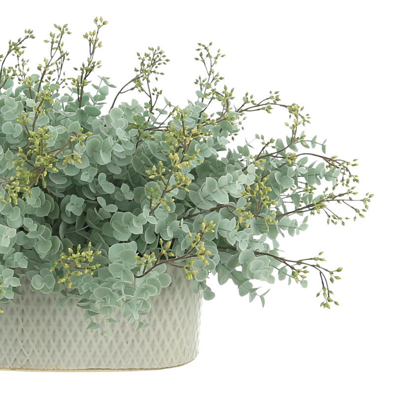 Everlasting Eucalyptus Floral Arrangements in Ceramic Pot