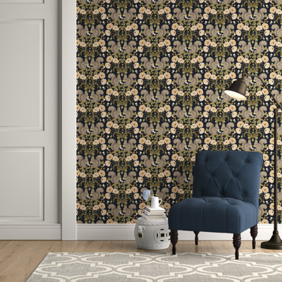 Rouleau de papier peint L 33 pi x l 20,9 po Bedina Woodland