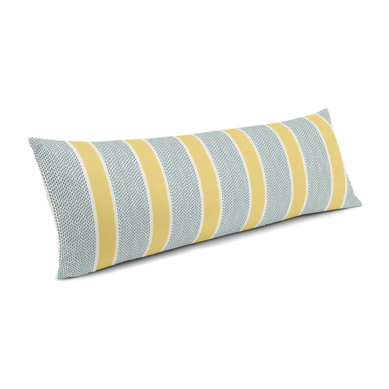 Rectangular Pillow Cover & Insert, Gray/Yellow, 14" x 36"