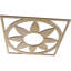 Médaillon de plafond ajouré en bois d'aulne 20 po x 7 po x 7 po-63412059-63412085