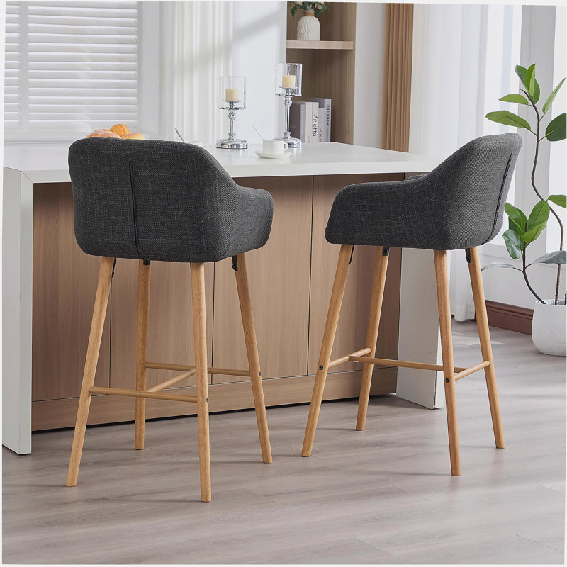 Ensemble de 2 tabourets de bar Modern, Noir