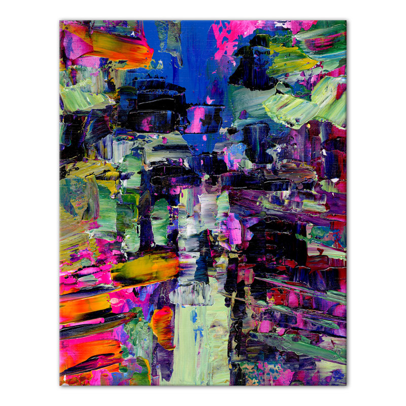 Impression lumineuse sur néon sur toile, H 14 po x l 11 po x P 1,25 po