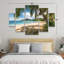 Ensemble de 5 panneaux muraux - Stefan Hefele «South Sea», art mural sur toile pour le salon, la chambre à coucher ou le bureau 