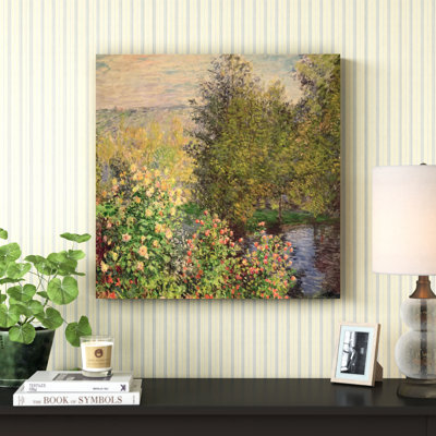 «Corner of the Garden at Montgeron, 1876» par Claude Monet - reproduction d'art sur toile tendue