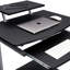 Chariot d'ordinateur compact avec rangement, graphite