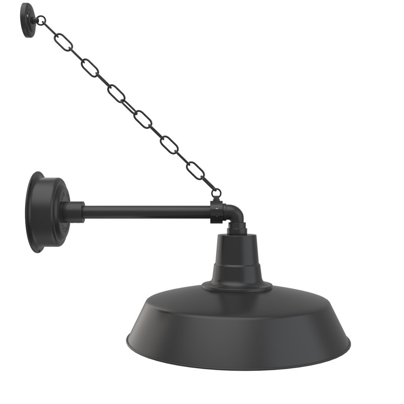 Haleigh LED Wall Light, 10.5" H x 8" W x 14" D, Matte Black
