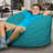 | 3 Ft Kids Bean Bag Chair | Foam Filled - Removable Washable Cover, Teal Suede-972704467-953251231
