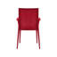  Chaise d'appoint intérieure / extérieure rouge