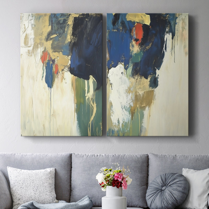 ABSTRACT Series DCCDVX-III - Toile tendue avec châssis de qualité supérieure - Prêt à être accroché, H 18 po x l 24 po