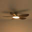 Ventilateur de plafond à DEL 5 pales 51 "à intensité variable moderne rétro avec télécommande