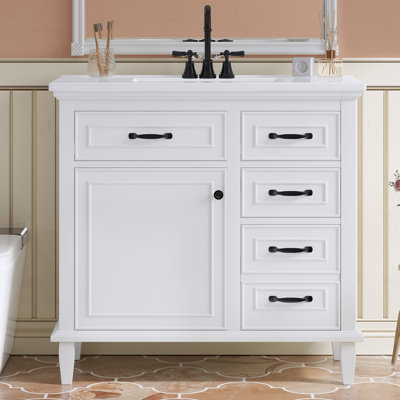 Meuble-lavabo 36 po avec comptoir en céramique