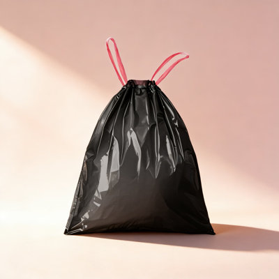 13 sacs à ordures à cordon 13 gallons, sacs à ordures robustes de 1,99 mil d'épaisseur, sacs à poubelle de cuisine non parfumés, paquet de 20