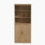 Ensemble de bureau 2 pièces, bureau double caisson en L 65 po, bibliothèque avec armoire, bois